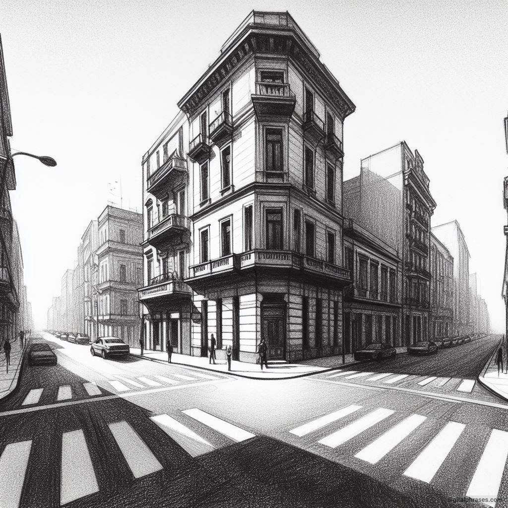 21 Two Point Perspective Drawing Ideas of a City