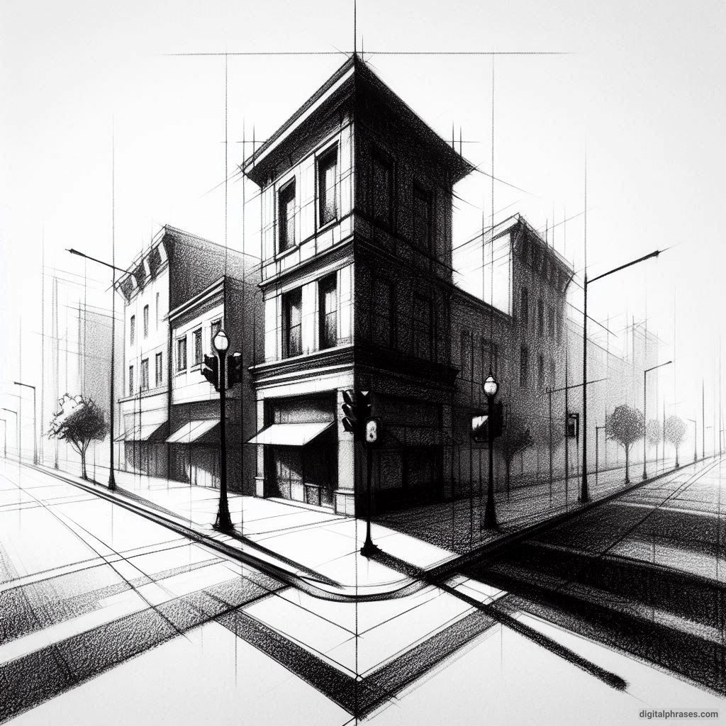 21 Two Point Perspective Drawing Ideas of a City