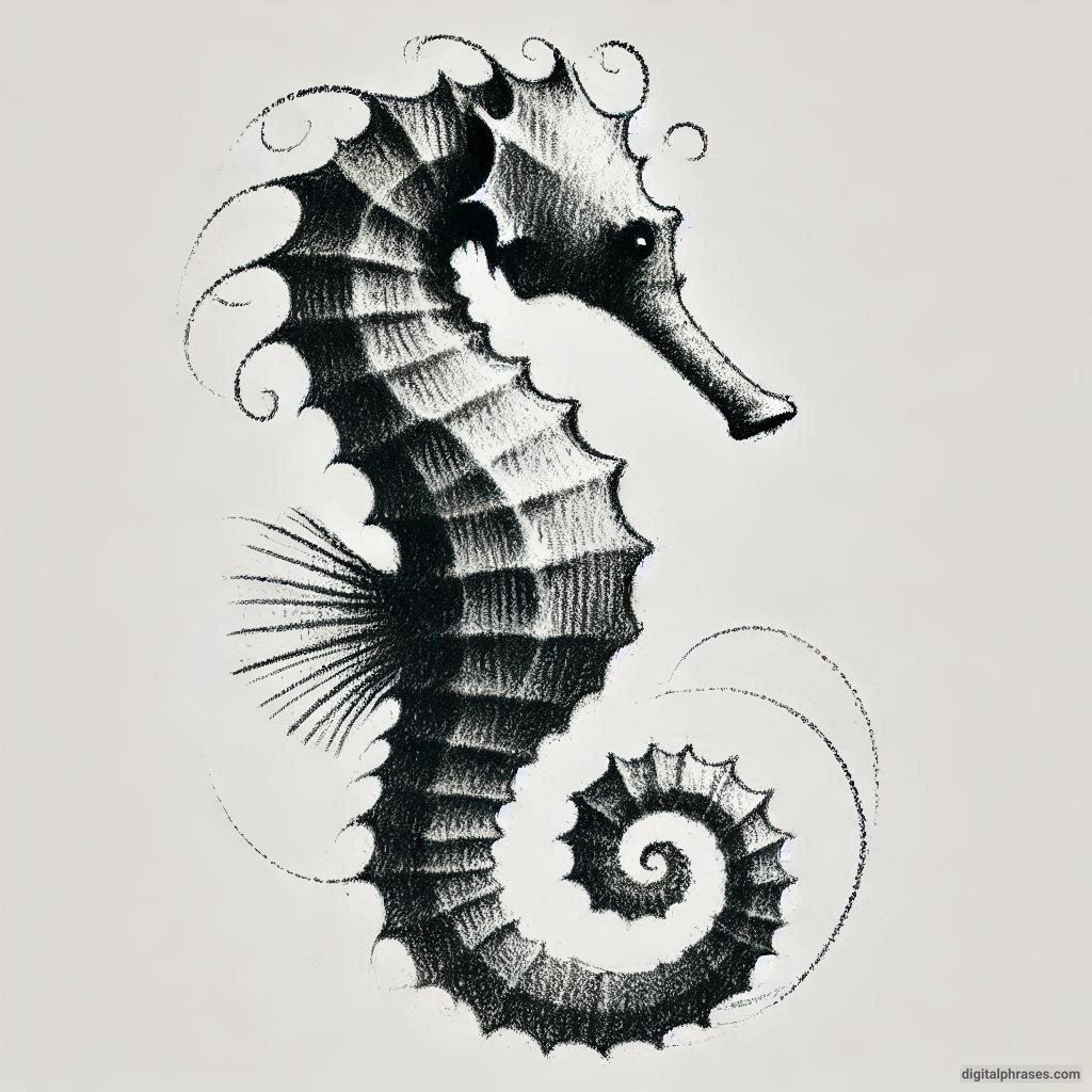 60 Sea Horse Drawing Ideas