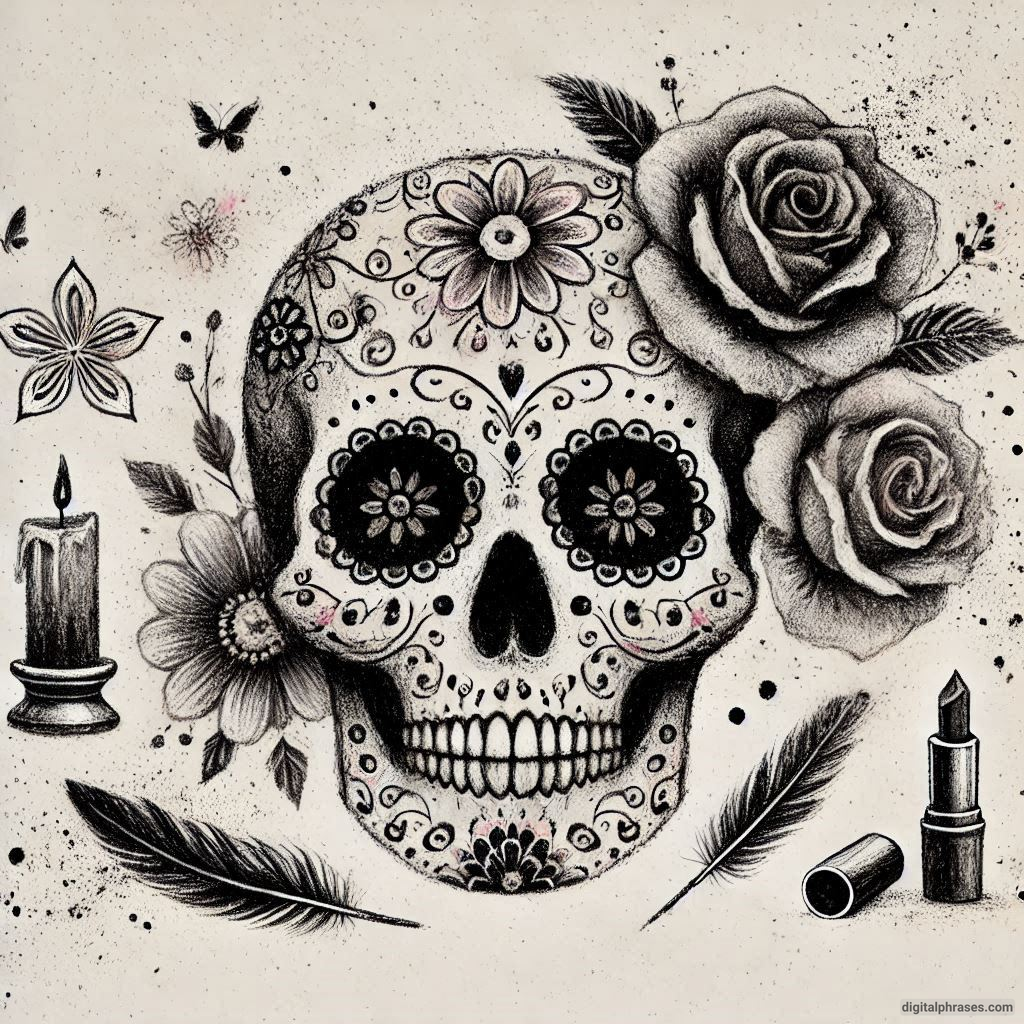 50 Sugar Skull Drawing Ideas (Easy, Simple, Kid-Friendly, Female and Wicked)