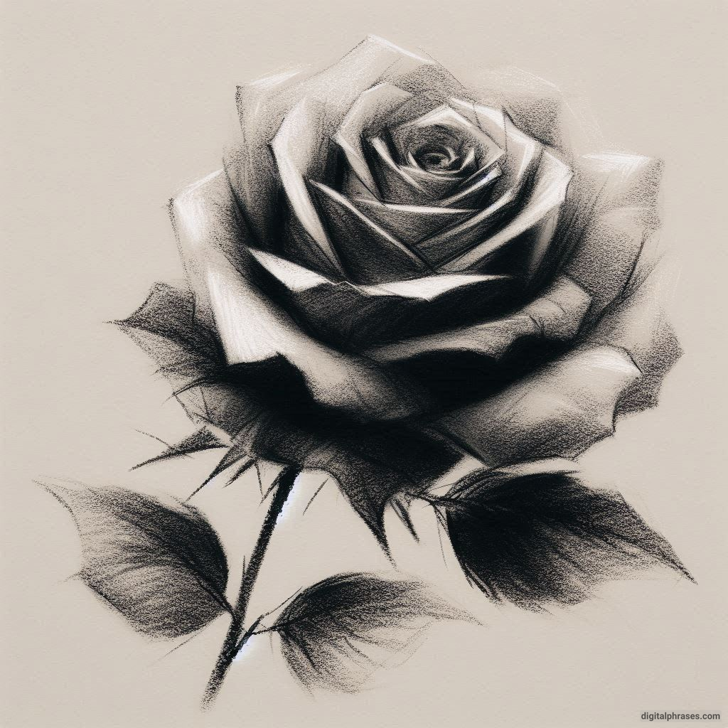 80 Rose Drawing Ideas (Easy, Simple, Cute Colored, Dead and Realistic)