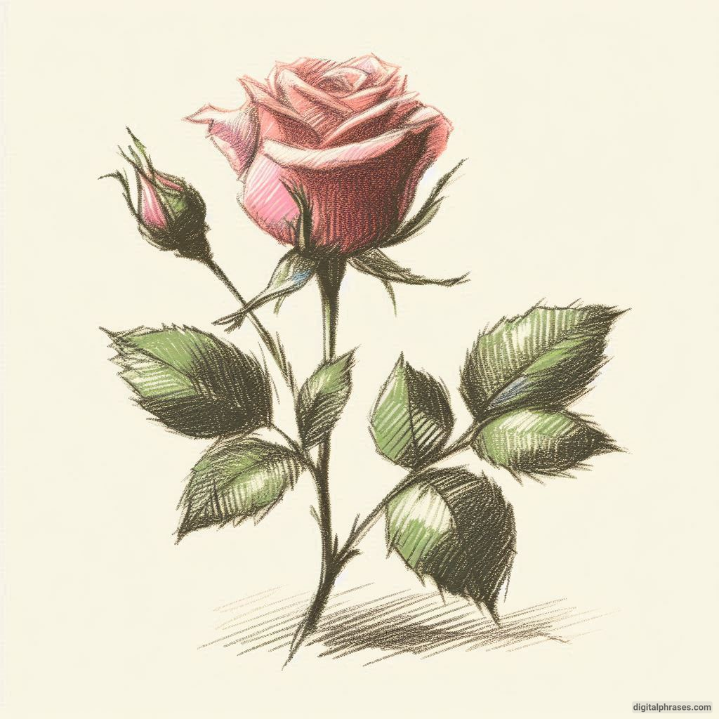 80 Rose Drawing Ideas (Easy, Simple, Cute Colored, Dead and Realistic)