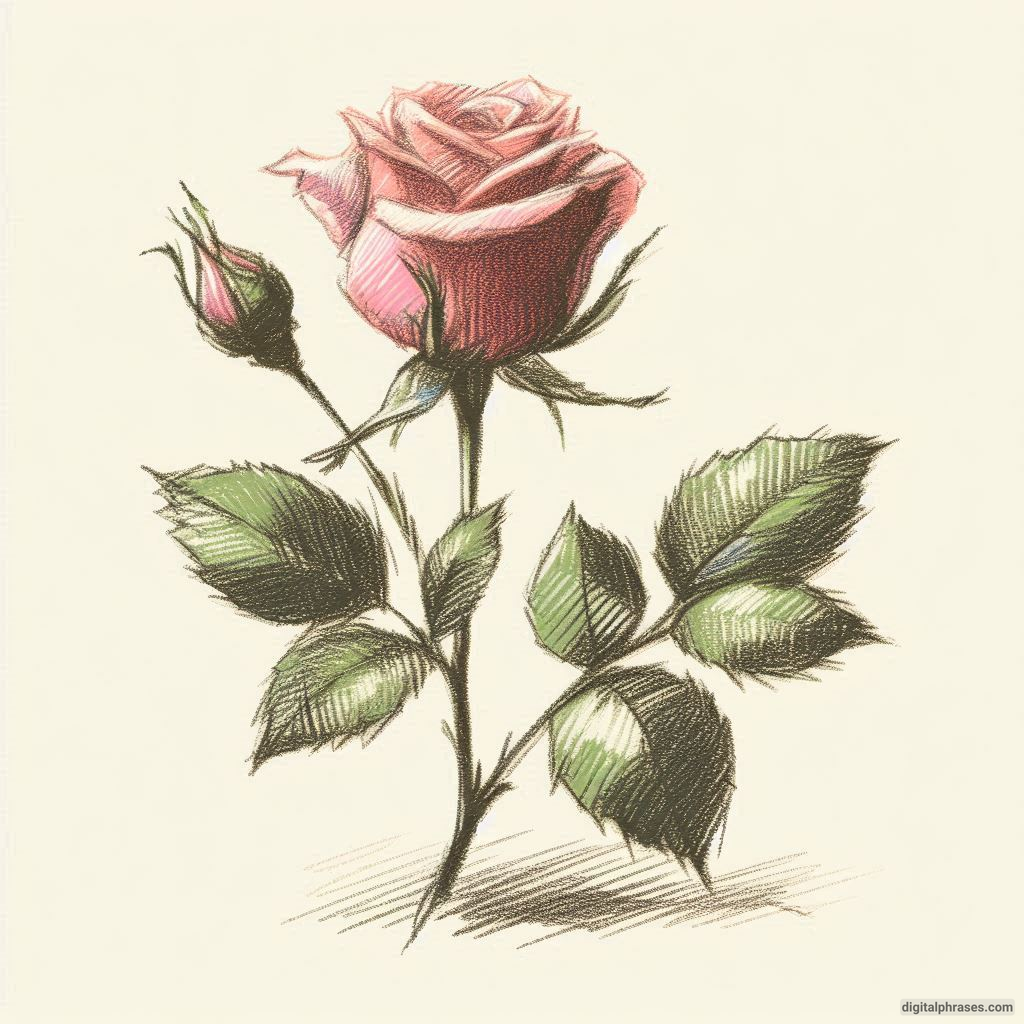 80 Rose Drawing Ideas (Easy, Simple, Cute Colored, Dead and Realistic) 80 Rose Drawing Ideas (Easy, Simple, Cute Colored, Dead and Realistic)