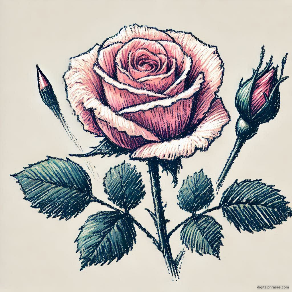 80 Rose Drawing Ideas (Easy, Simple, Cute Colored, Dead and Realistic)