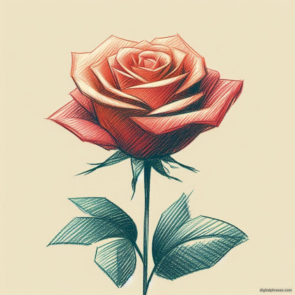 80 Rose Drawing Ideas (Easy, Simple, Cute Colored, Dead and Realistic)