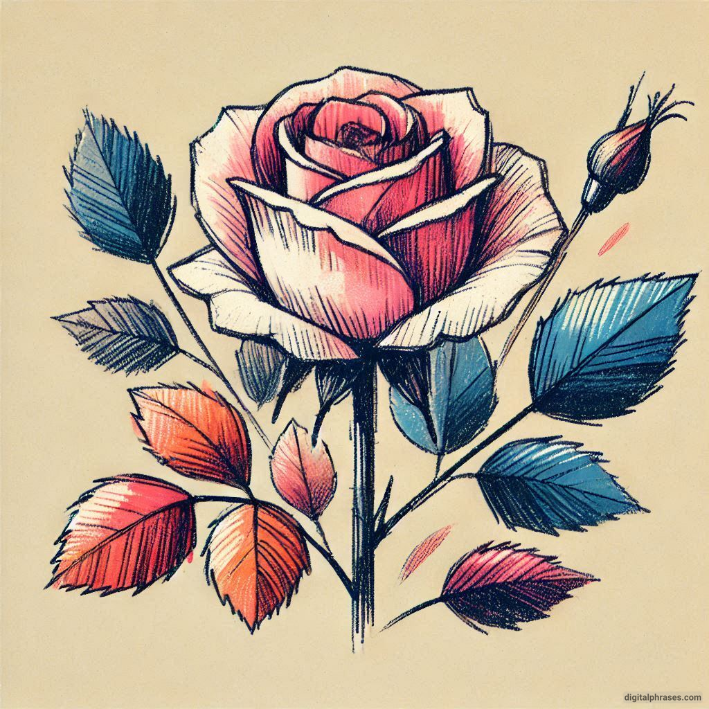 80 Rose Drawing Ideas (Easy, Simple, Cute Colored, Dead and Realistic)