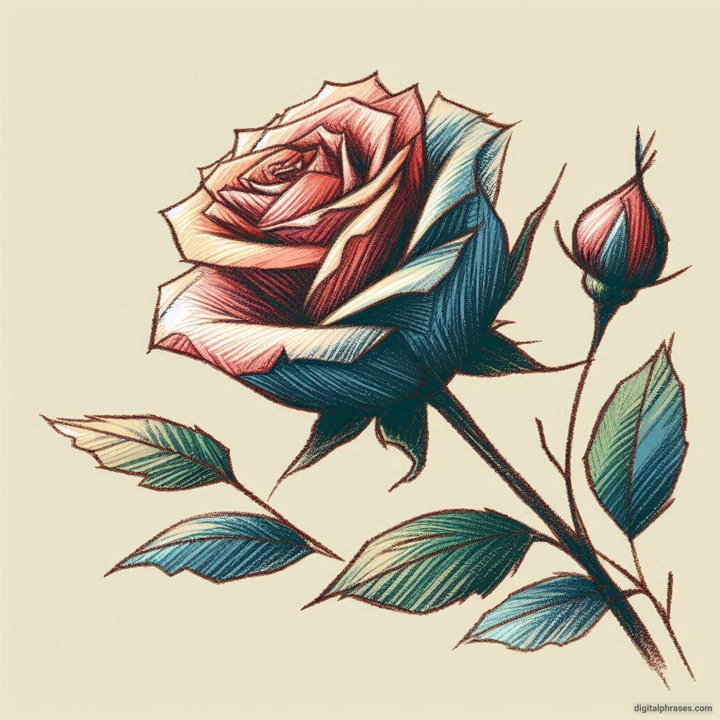 80 Rose Drawing Ideas (Easy, Simple, Cute Colored, Dead and Realistic)