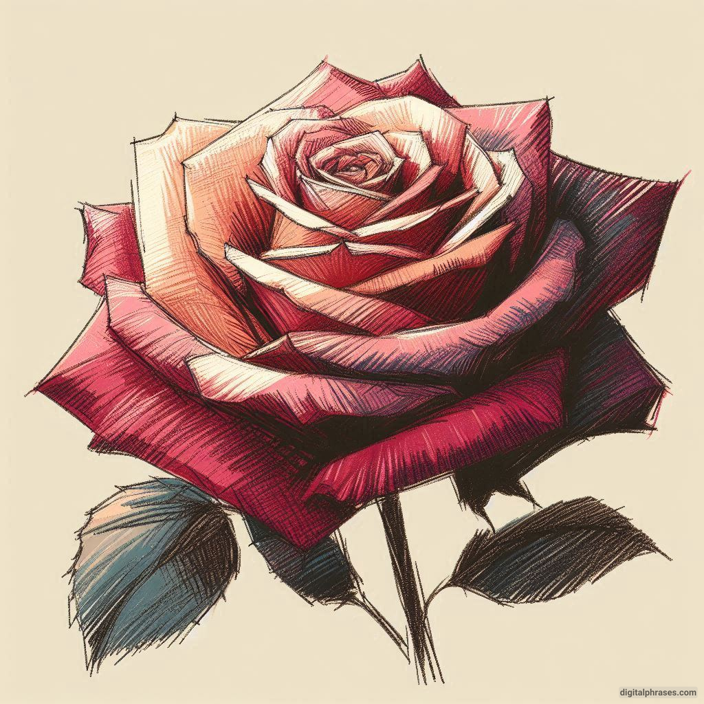 80 Rose Drawing Ideas (Easy, Simple, Cute Colored, Dead and Realistic)