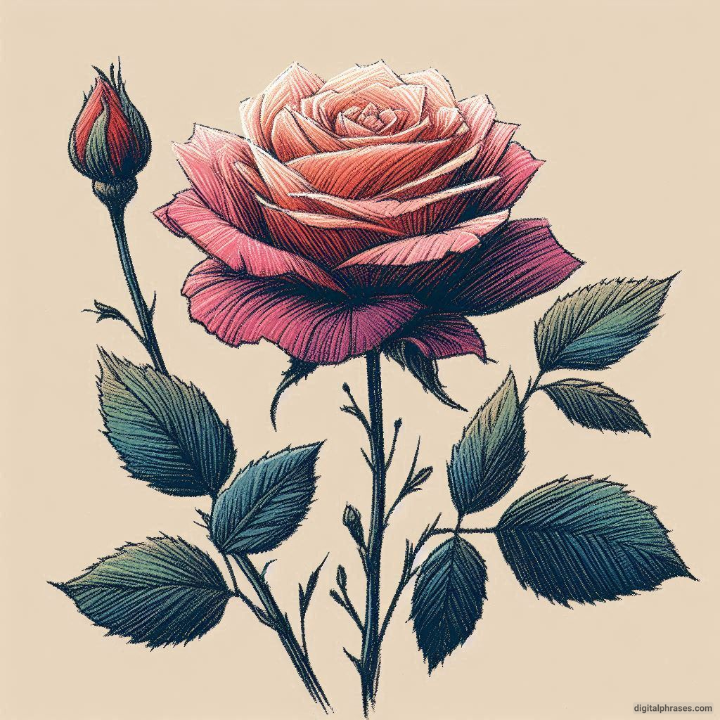 80 Rose Drawing Ideas (Easy, Simple, Cute Colored, Dead and Realistic)