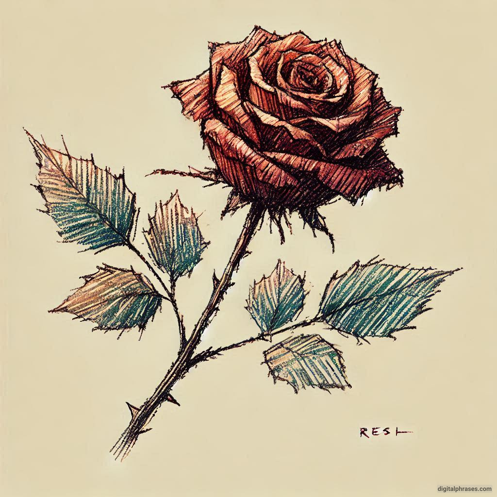 80 Rose Drawing Ideas (Easy, Simple, Cute Colored, Dead and Realistic)