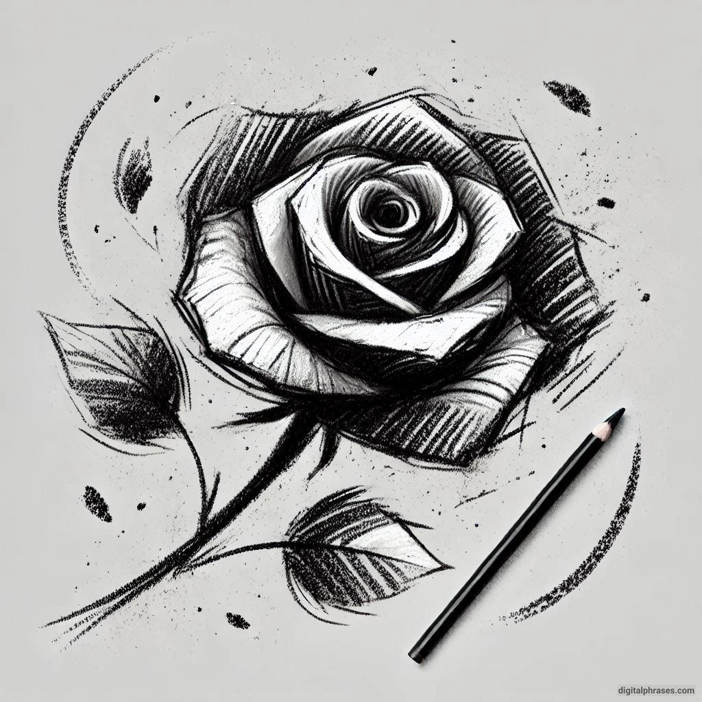 80 Rose Drawing Ideas (Easy, Simple, Cute Colored, Dead and Realistic)