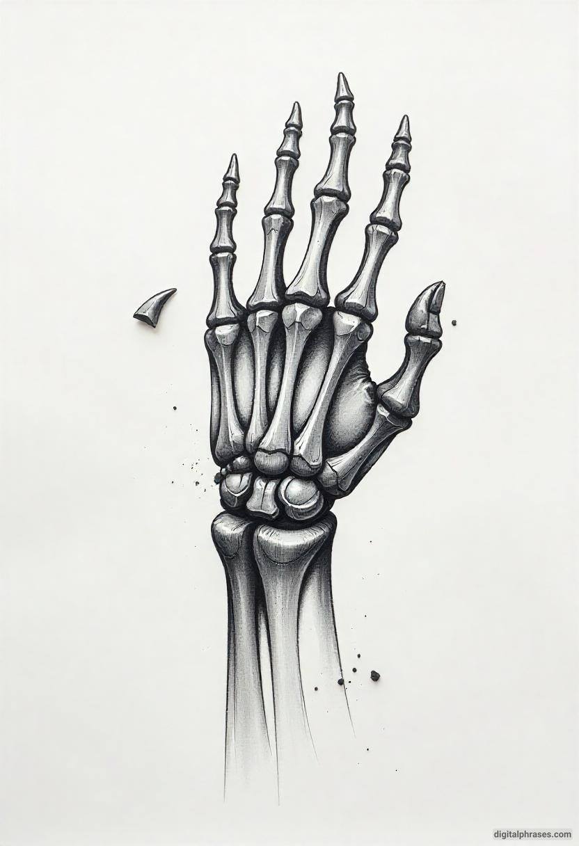 25 Skeleton Hand Drawing Ideas