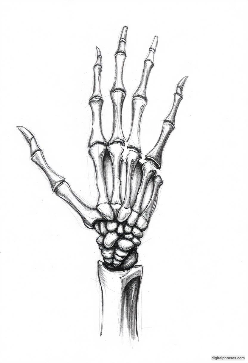 25 Skeleton Hand Drawing Ideas