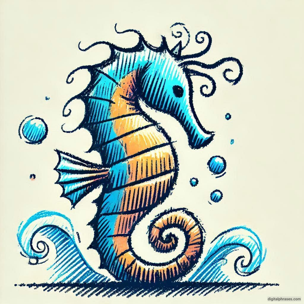 60 Sea Horse Drawing Ideas 60 Sea Horse Drawing Ideas