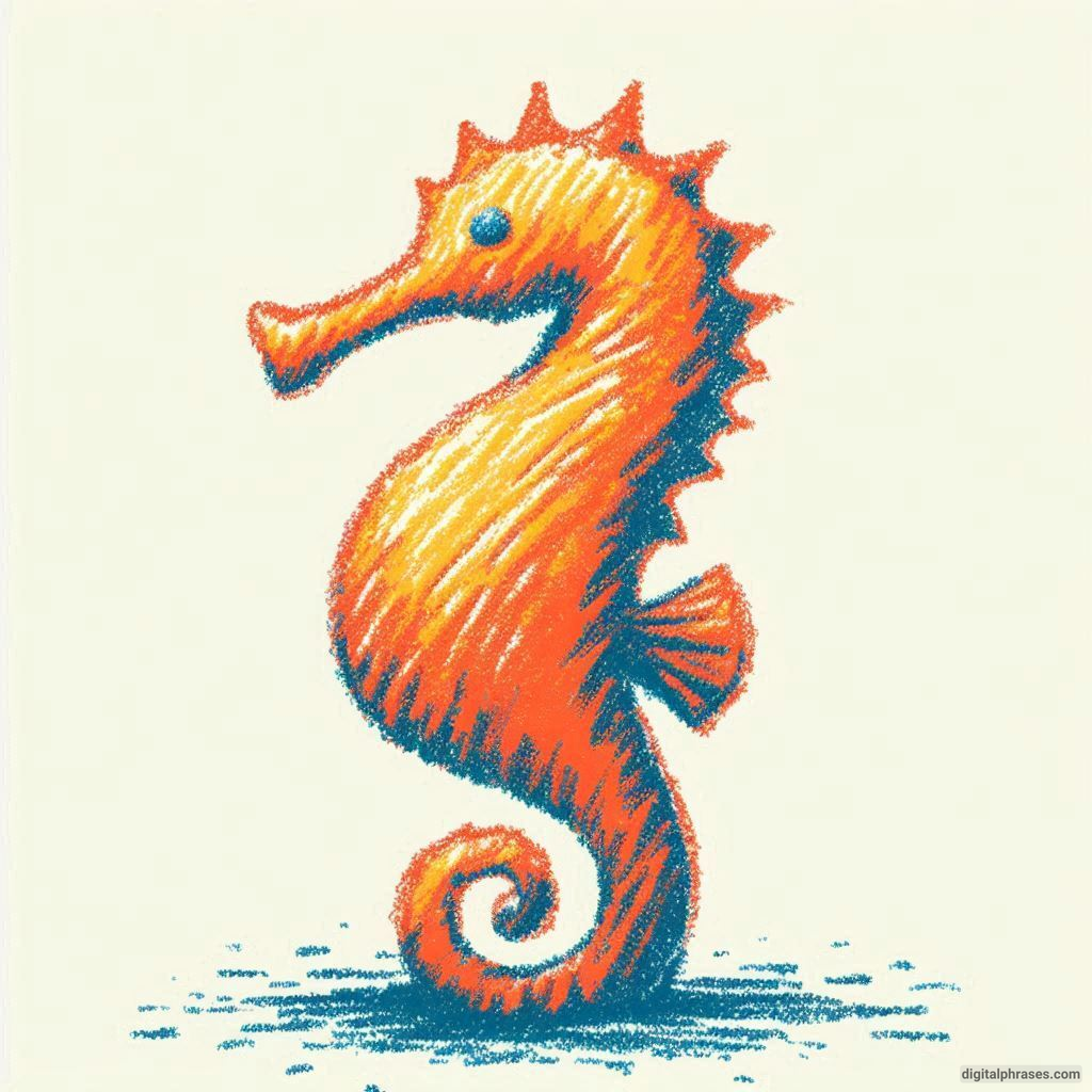 60 Sea Horse Drawing Ideas