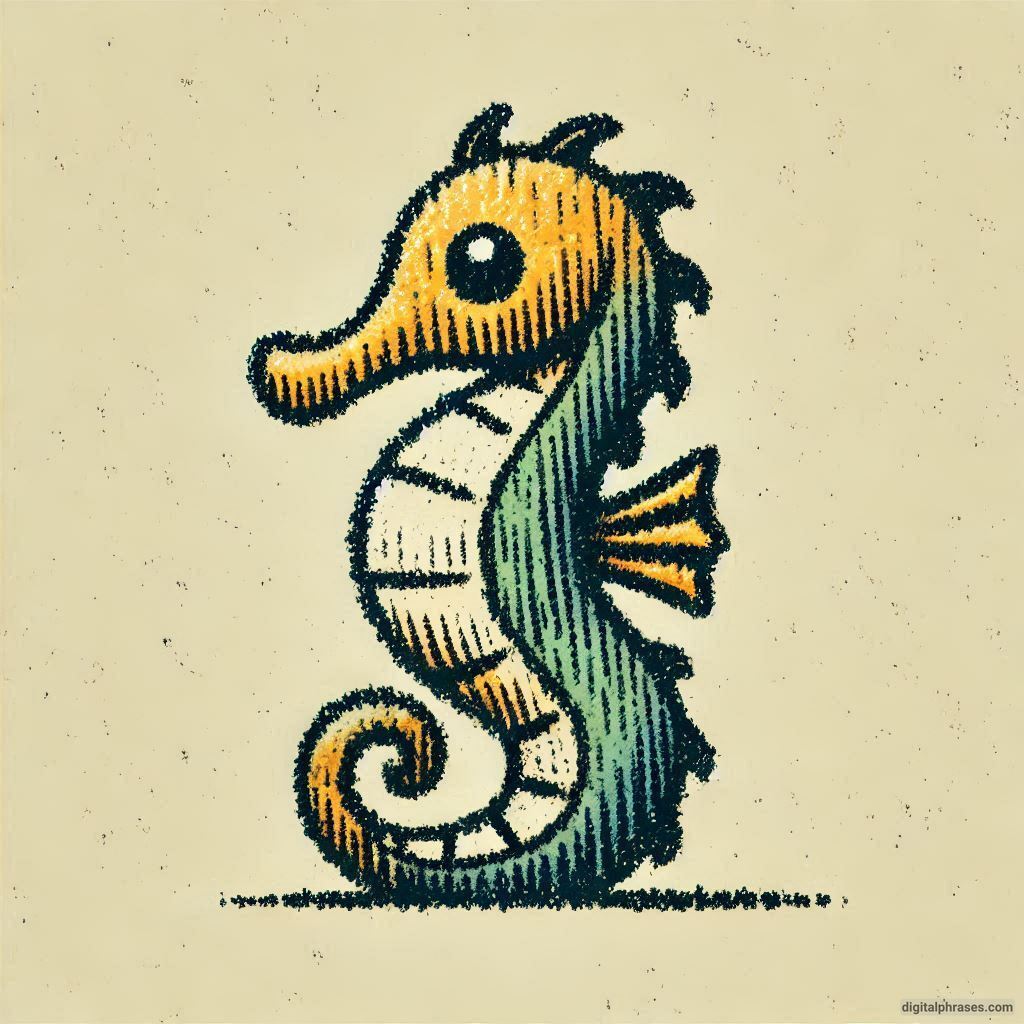 60 Sea Horse Drawing Ideas