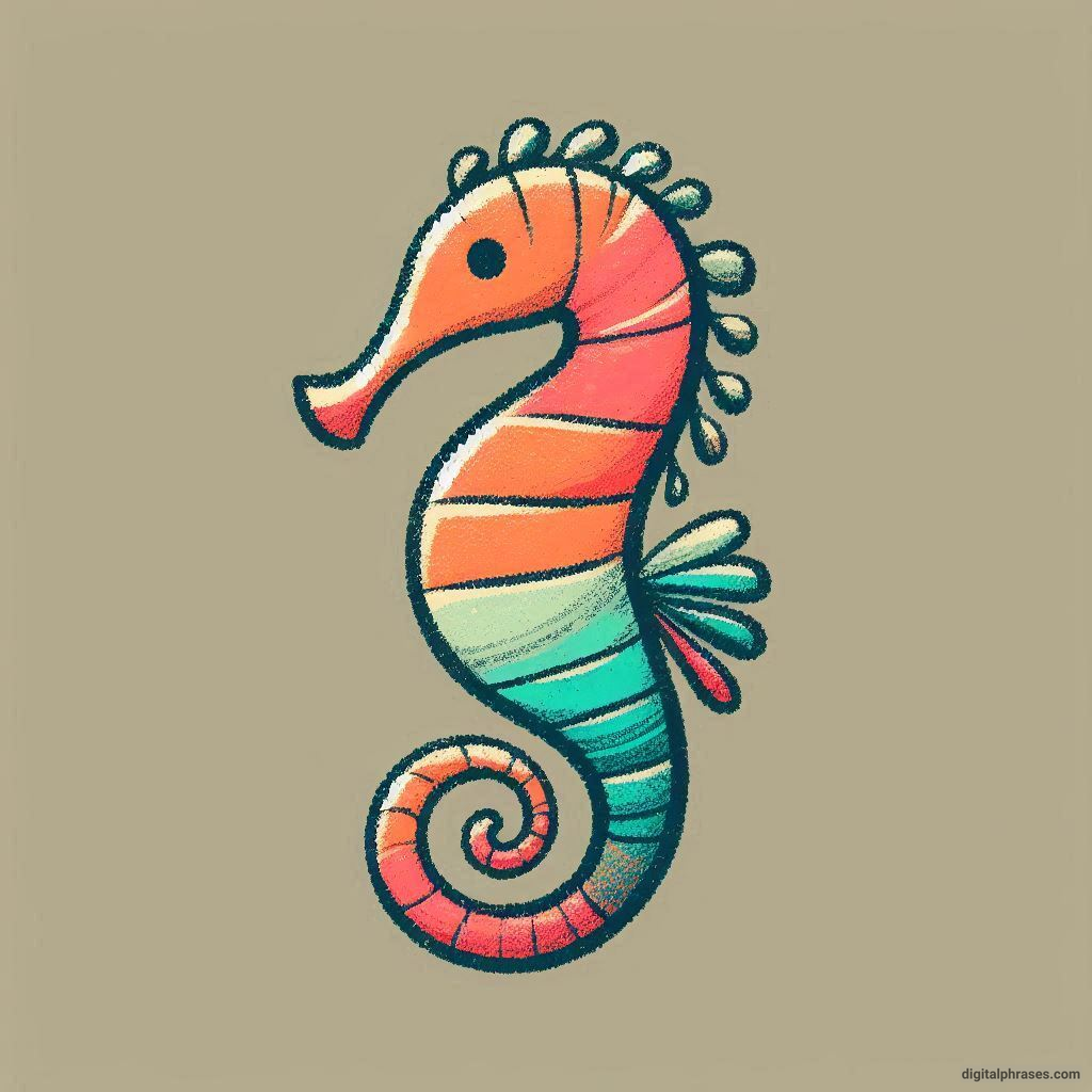 60 Sea Horse Drawing Ideas