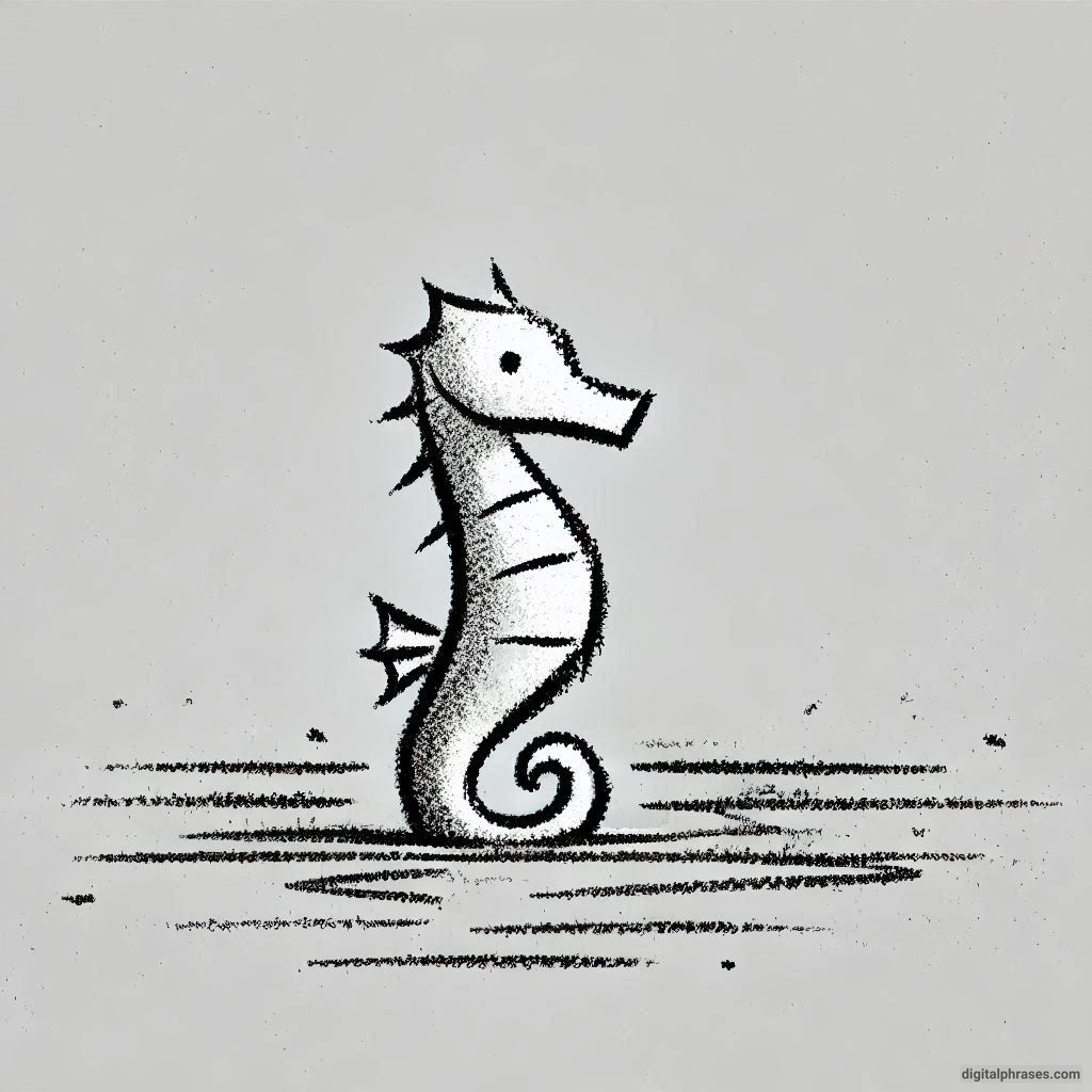 60 Sea Horse Drawing Ideas