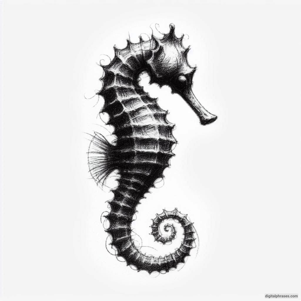 60 Sea Horse Drawing Ideas