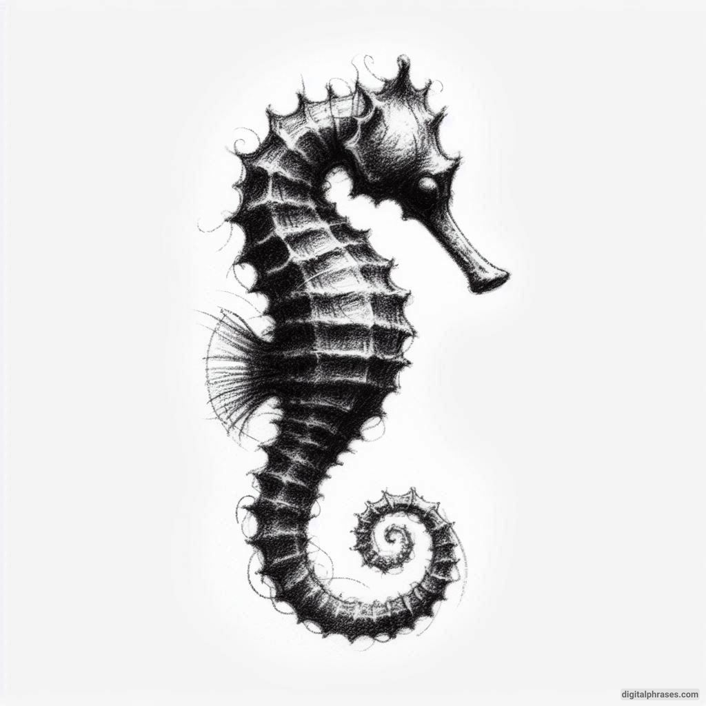 60 Sea Horse Drawing Ideas 60 Sea Horse Drawing Ideas