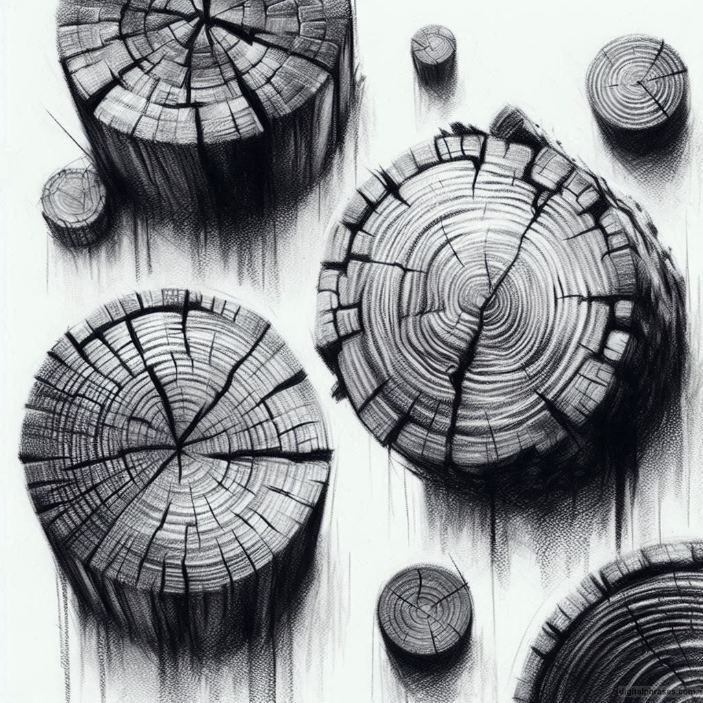 48 Tree Texture Drawings