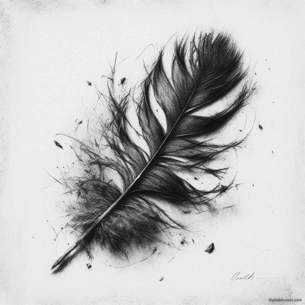 48 Feather Texture Drawing Ideas