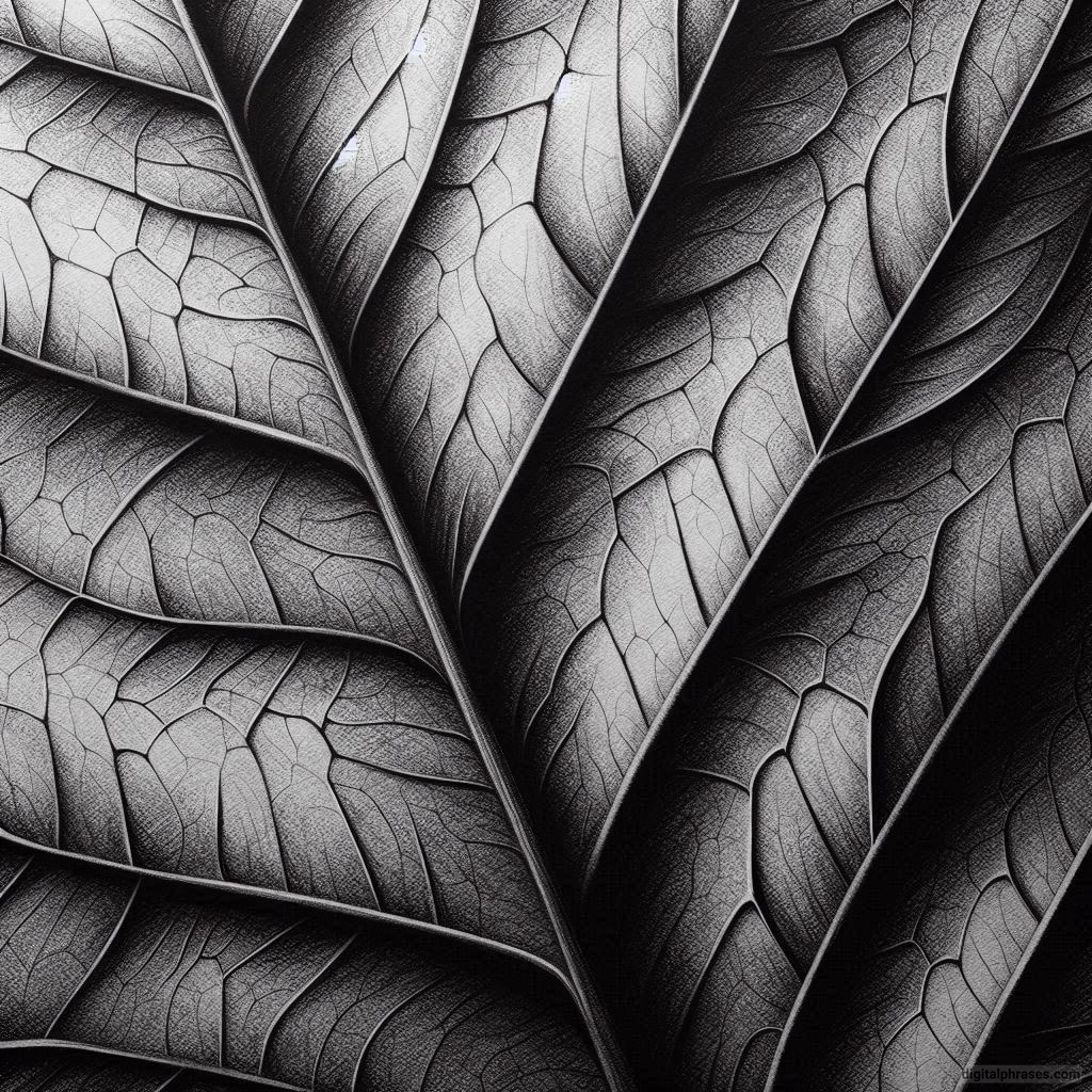 60 Leaf Texture Drawing Ideas