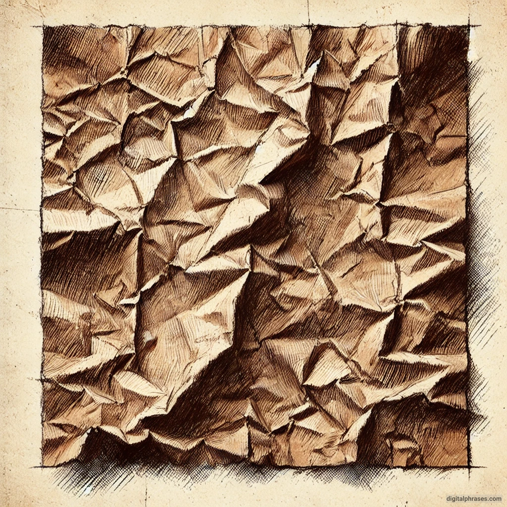 40 Paper Texture Drawing Ideas (Includes Crumpled Paper, Old Paper, Tissue Paper and Drawing Paper)