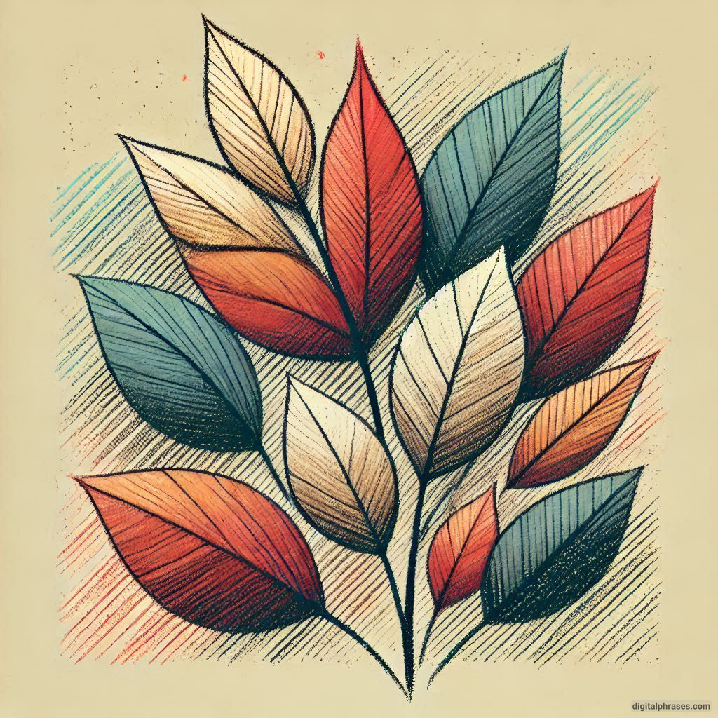 60 Leaf Texture Drawing Ideas