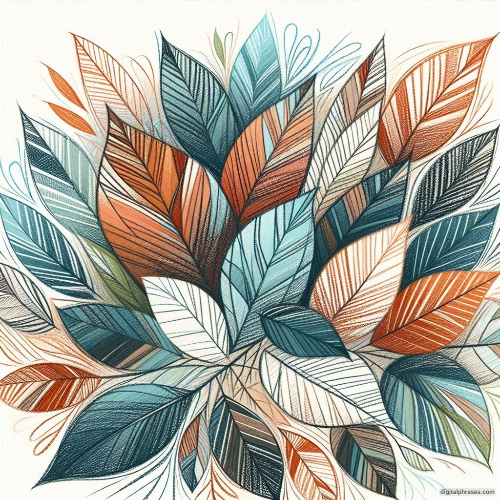 60 Leaf Texture Drawing Ideas