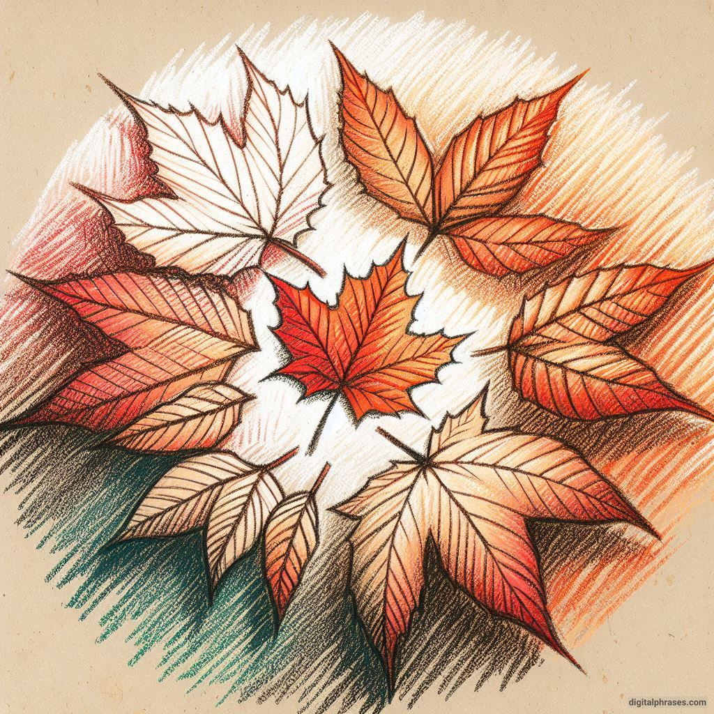 60 Leaf Texture Drawing Ideas