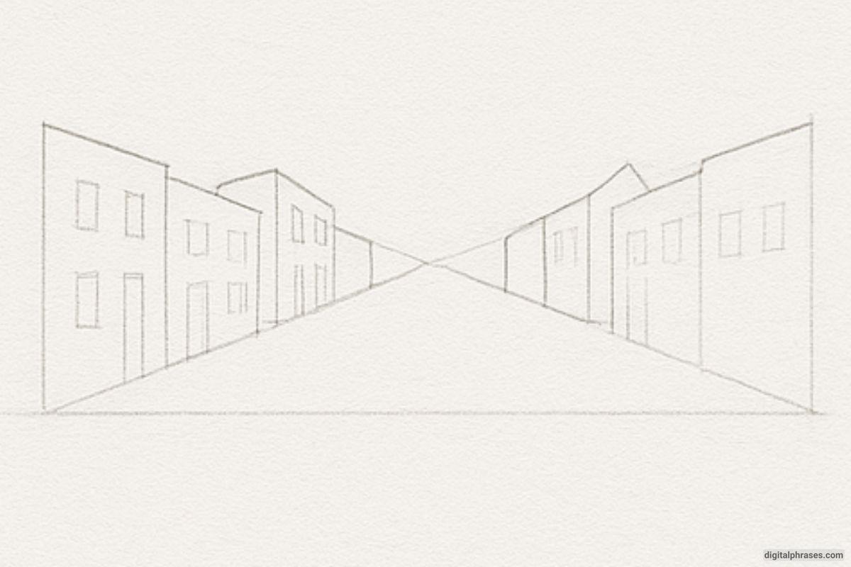 How to Draw a One-Point Perspective Sketch of a City by the Sea How to Draw a One-Point Perspective Sketch of a City by the Sea