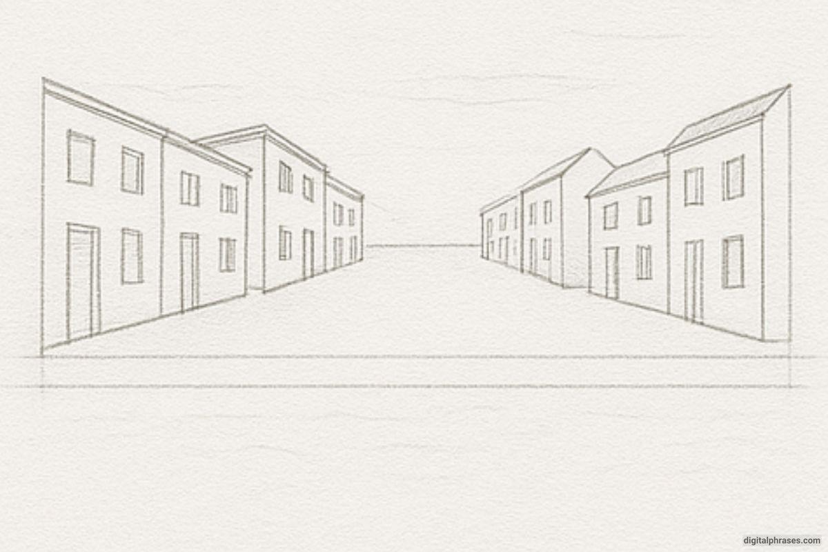 How to Draw a One-Point Perspective Sketch of a City by the Sea How to Draw a One-Point Perspective Sketch of a City by the Sea