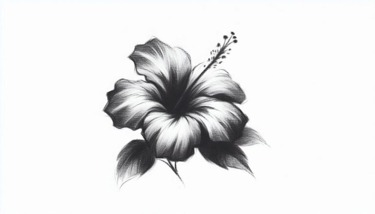 21 Hibiscus Drawing Ideas (Easy, For Kids, Plant and Leaf)