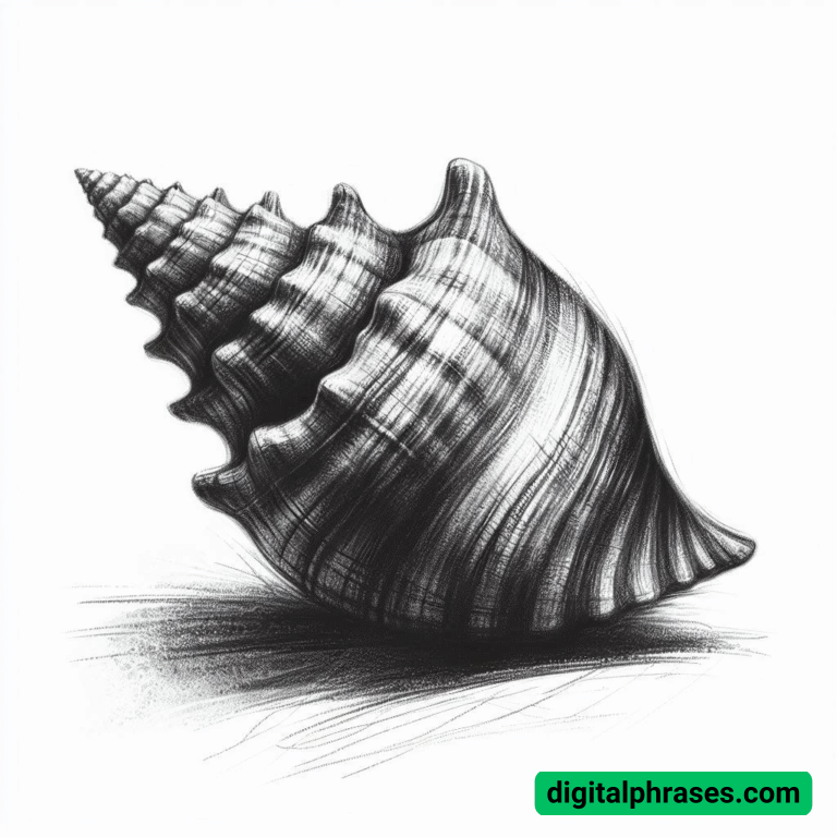 30 Sea Shell Drawing Ideas (Simple, Easy, Cartoon and With Pearl)