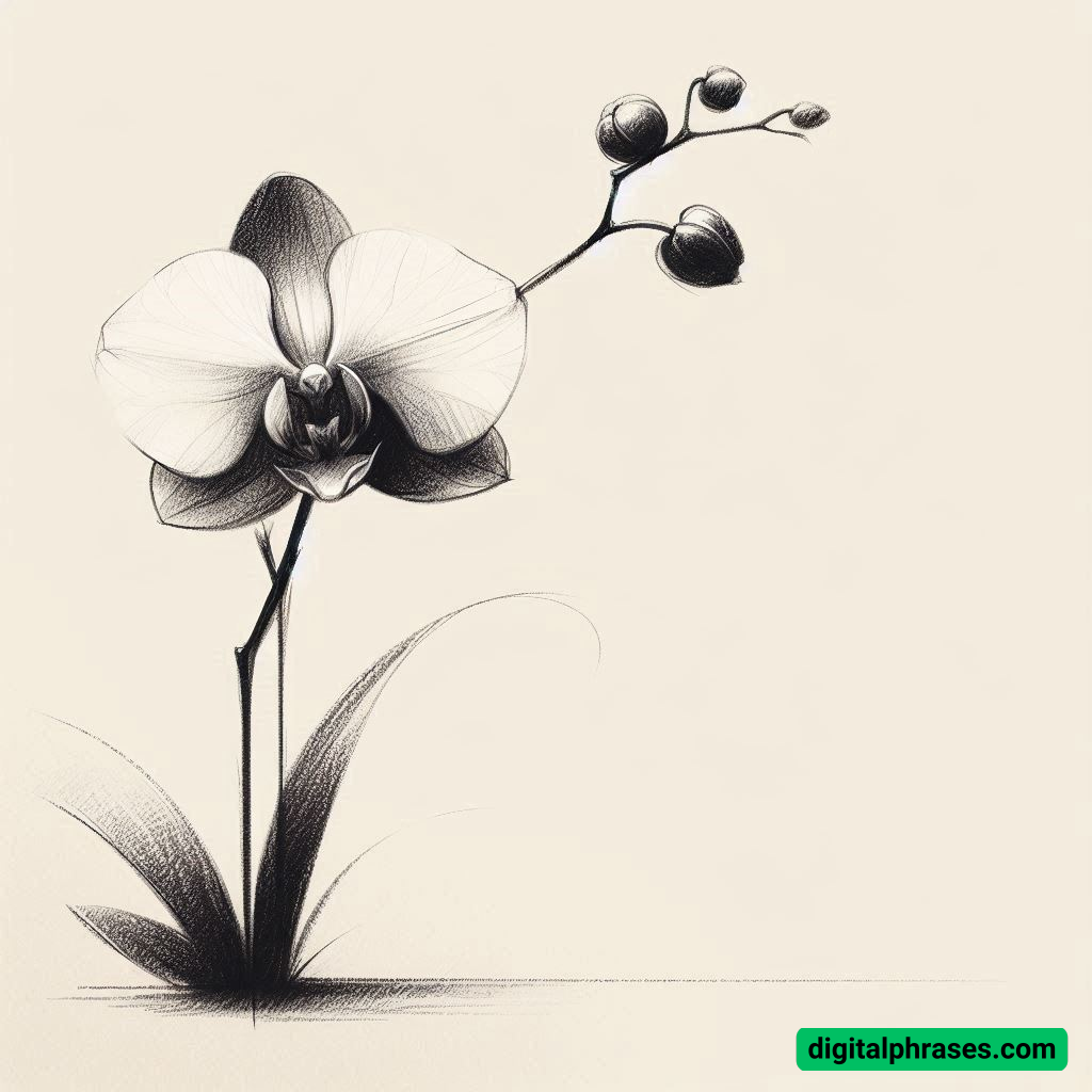 18 Orchid Drawing Ideas 18 Orchid Drawing Ideas