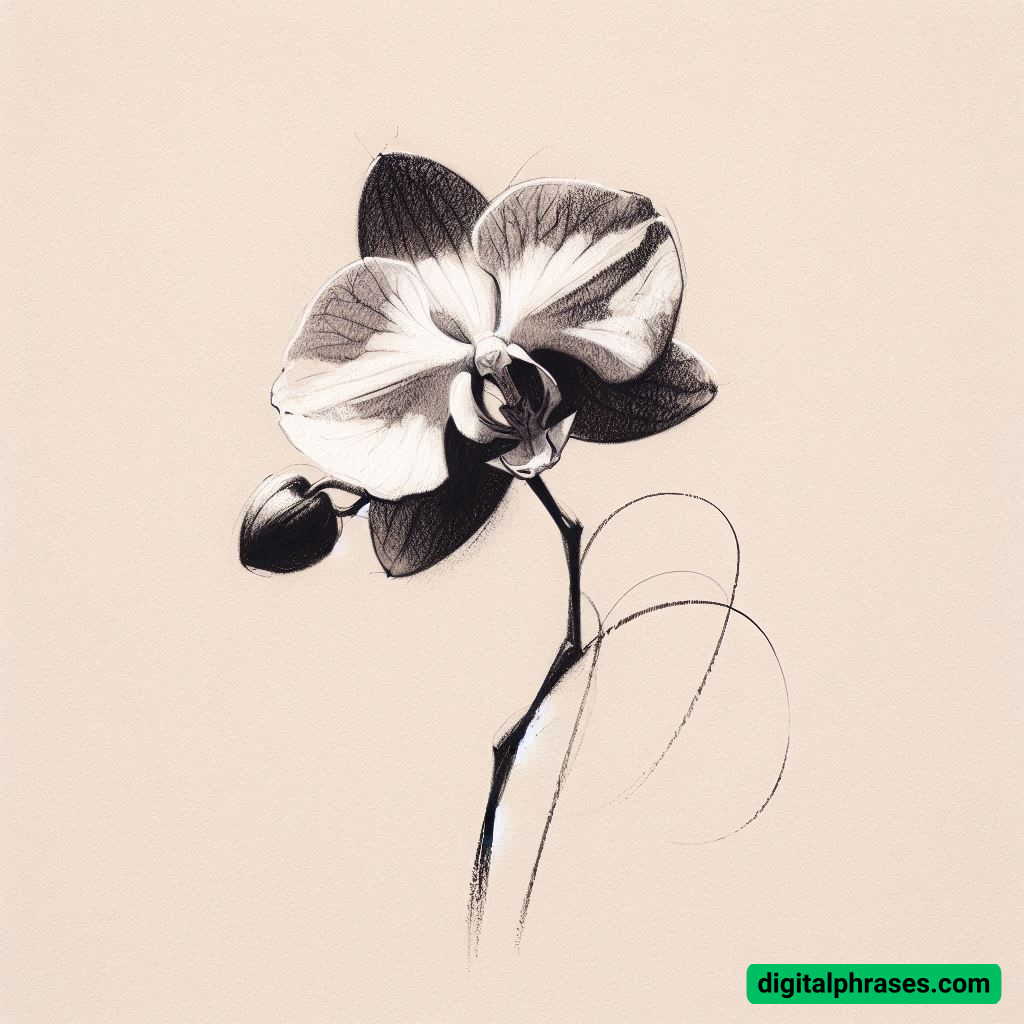 18 Orchid Drawing Ideas 18 Orchid Drawing Ideas