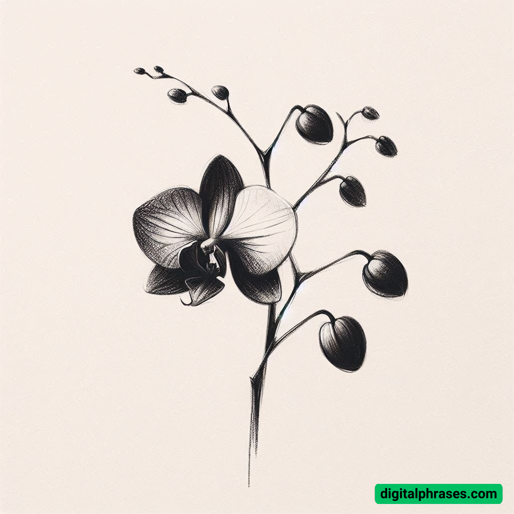 18 Orchid Drawing Ideas 18 Orchid Drawing Ideas