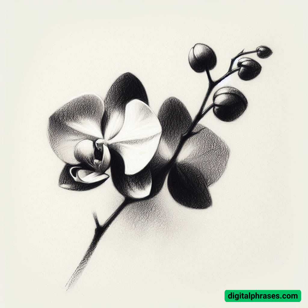 18 Orchid Drawing Ideas 18 Orchid Drawing Ideas