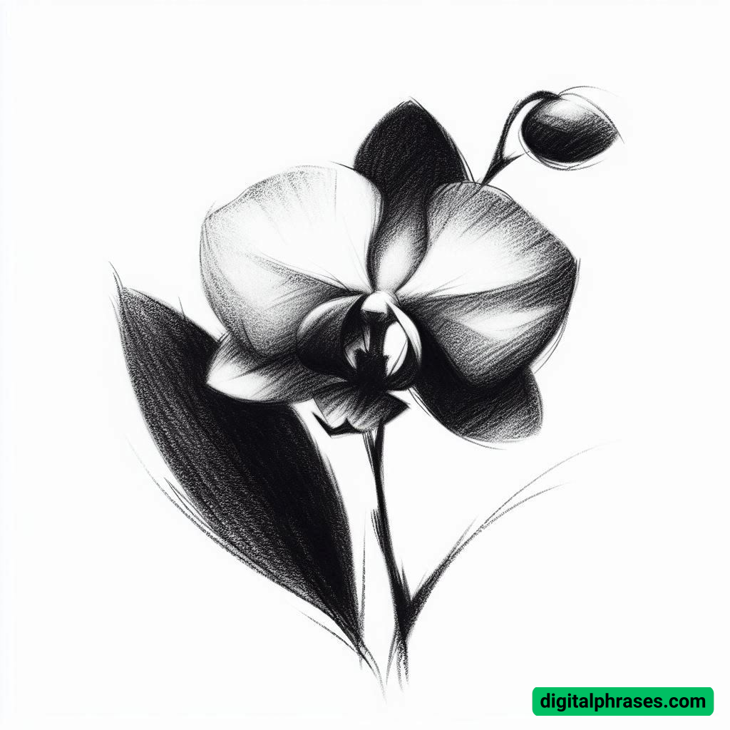 18 Orchid Drawing Ideas 18 Orchid Drawing Ideas