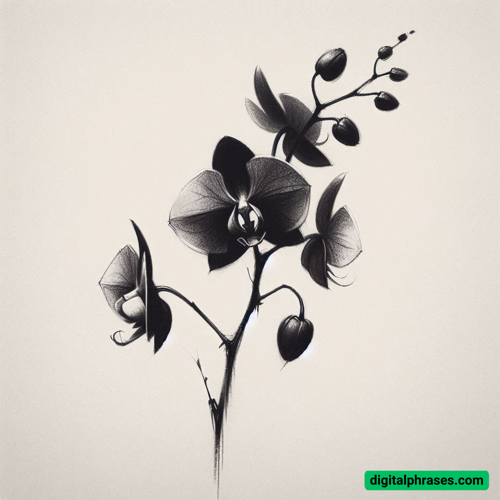 18 Orchid Drawing Ideas 18 Orchid Drawing Ideas