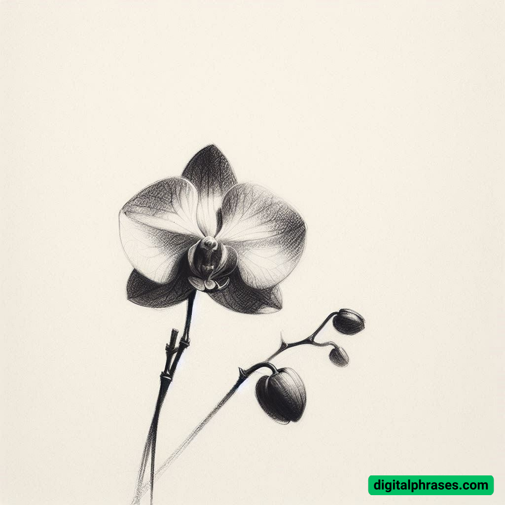 18 Orchid Drawing Ideas 18 Orchid Drawing Ideas