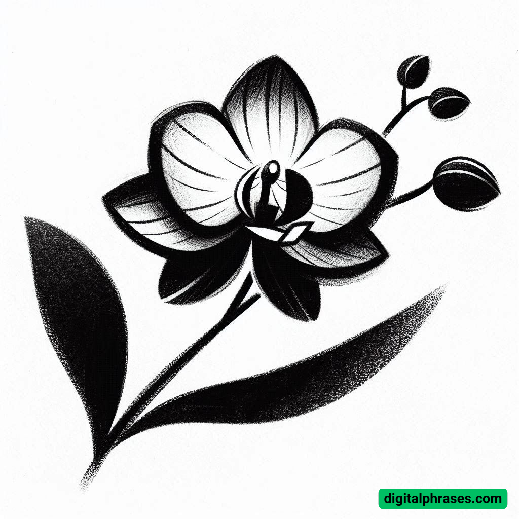 18 Orchid Drawing Ideas 18 Orchid Drawing Ideas