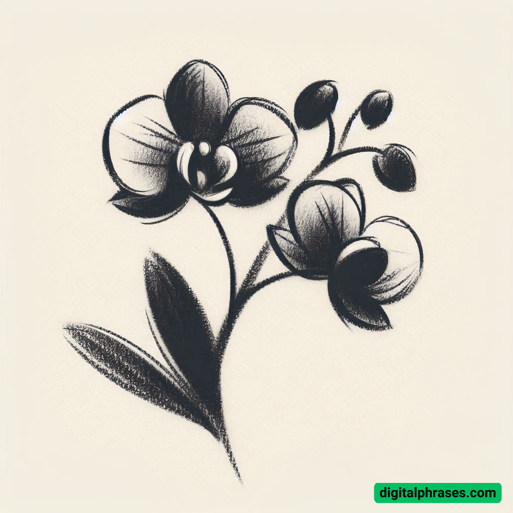 18 Orchid Drawing Ideas 18 Orchid Drawing Ideas