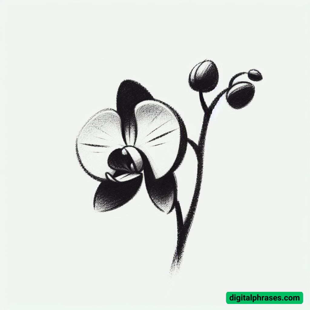 18 Orchid Drawing Ideas 18 Orchid Drawing Ideas