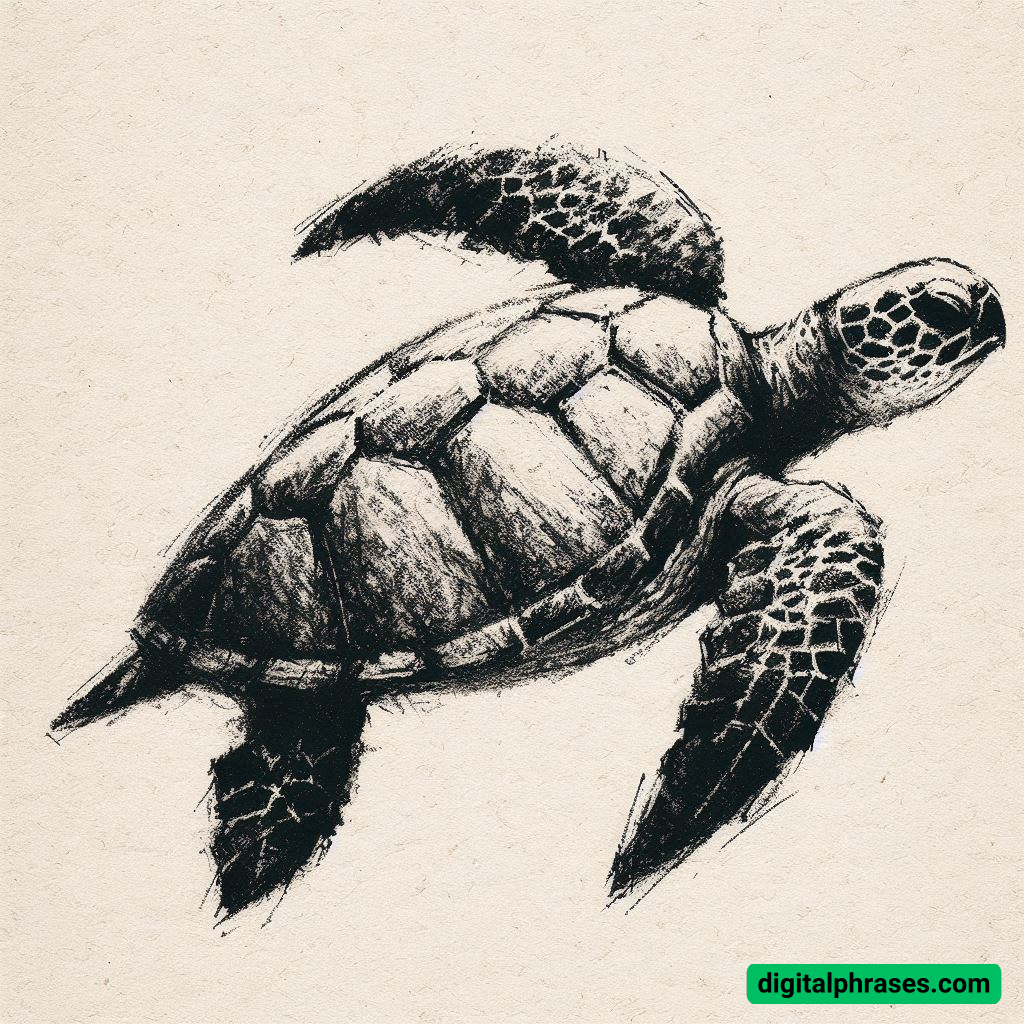 25 Sea Turtle Drawing Ideas (Simple, Easy, Cartoon, Sea Turtle Shells, Head and Face)
