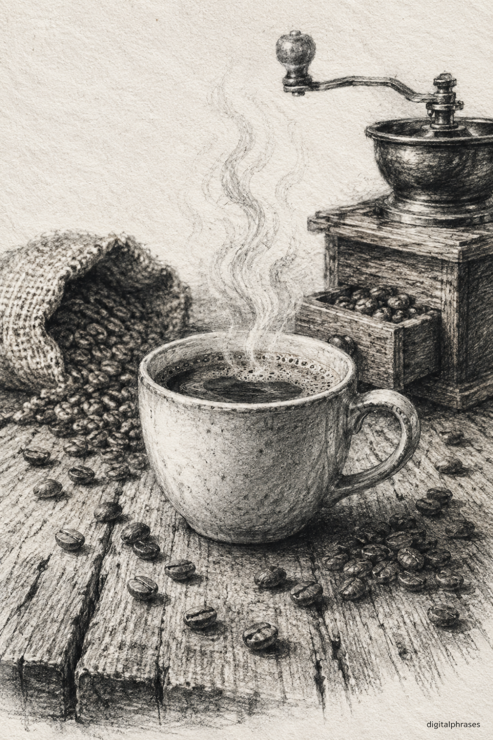 Coffee and Coffee Cup Drawing Ideas