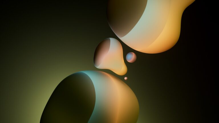 Abstract flowing liquid shapes with gradient colors