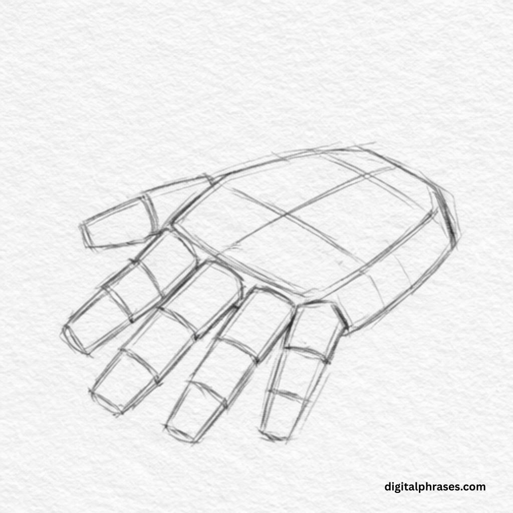 How To Draw a Robotic Hand?