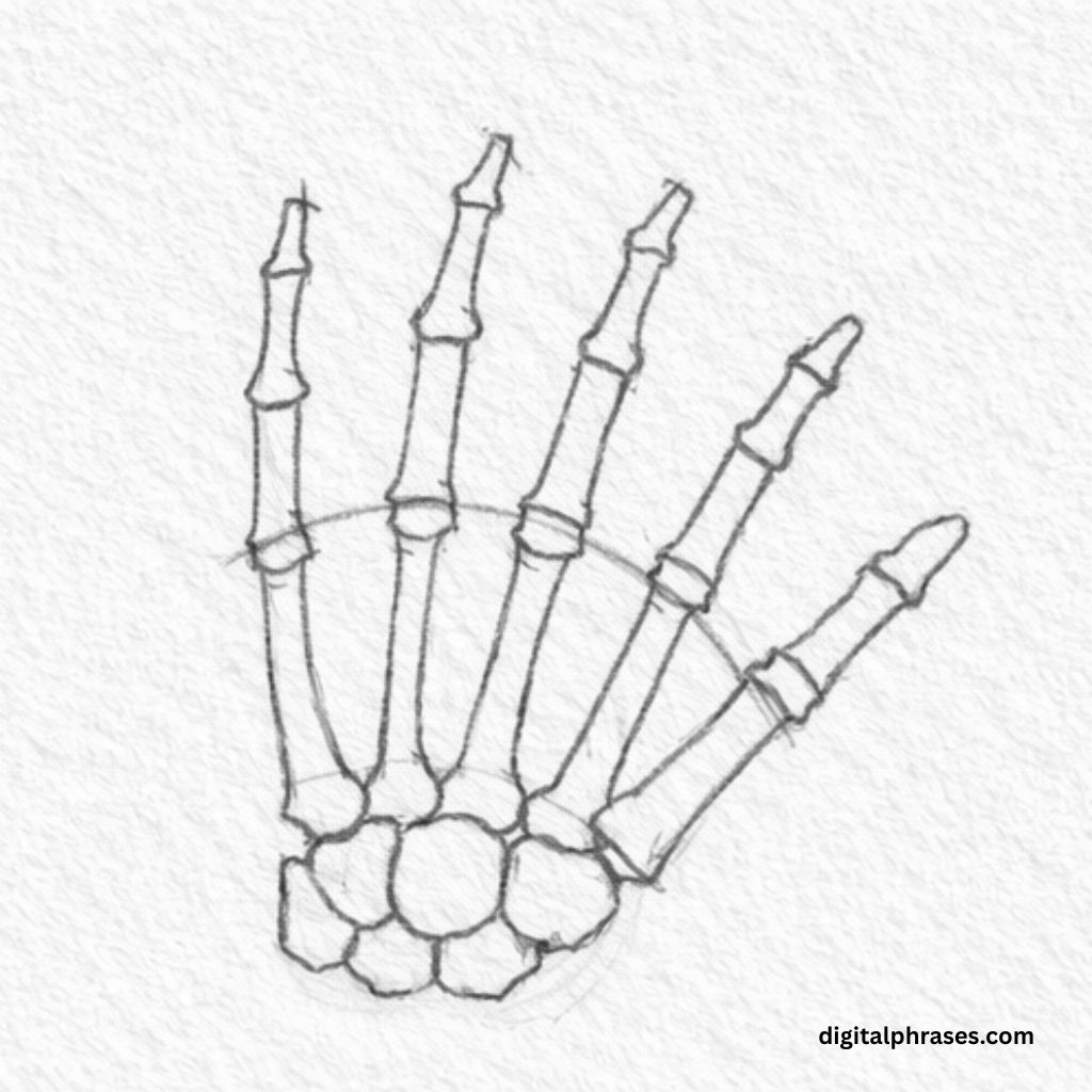 How To Draw a Skeleton Hand?